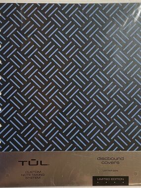 TUL Discbound Notebook Covers, Letter Size, Blue/Gray Weave